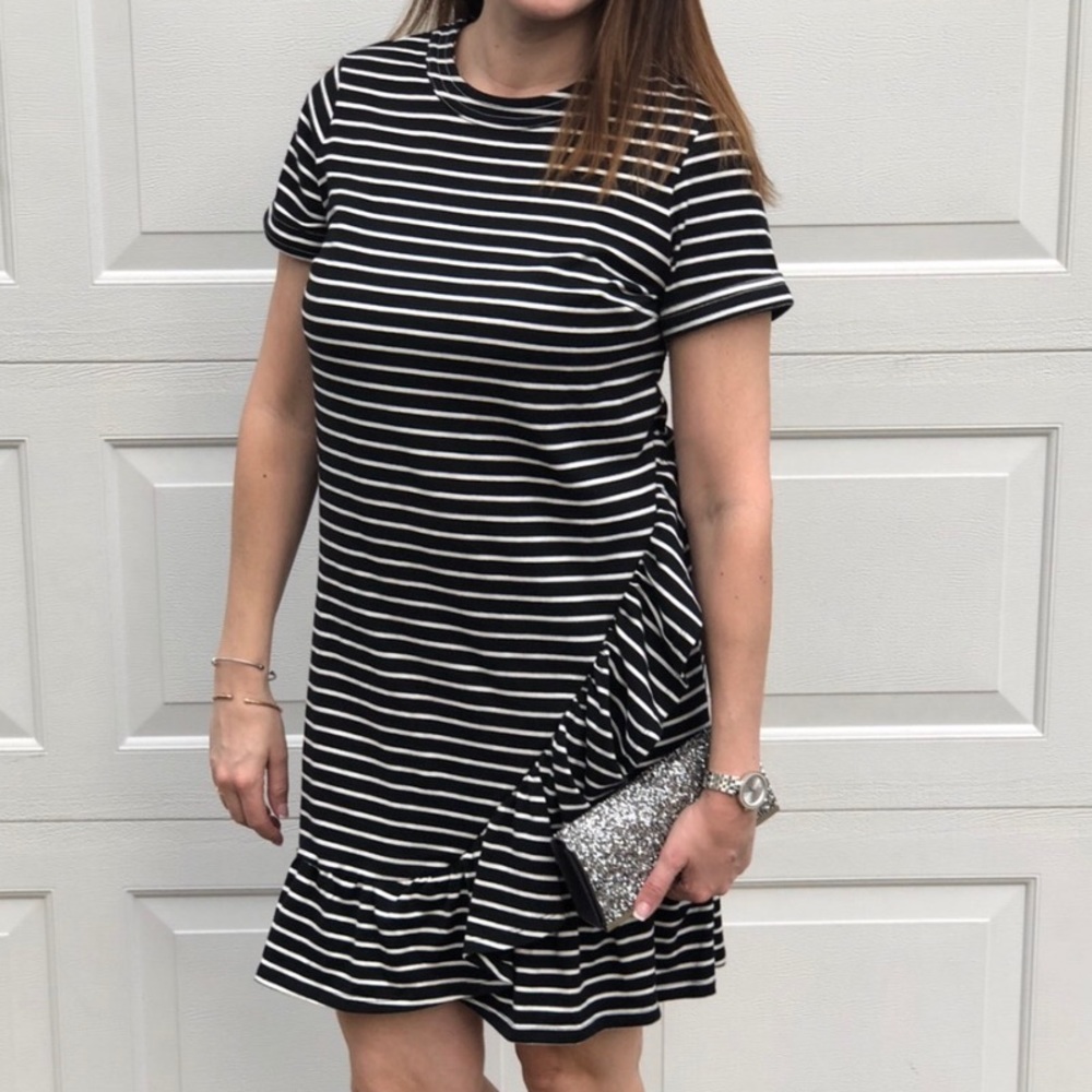 A new day- Striped ruffles dress